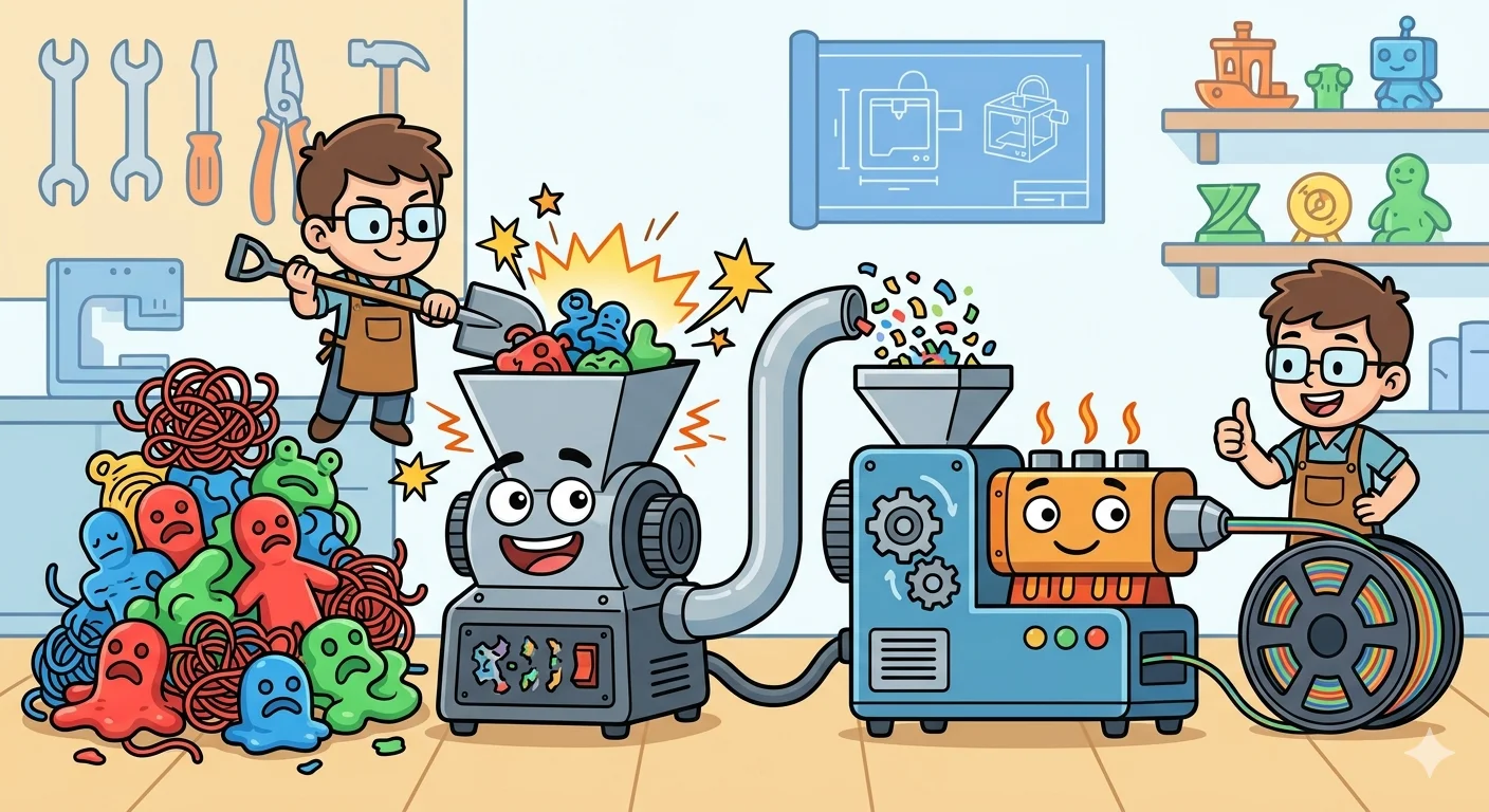 Creality Filastudio : Recycler ses impressions 3D ratées en filament réutilisable