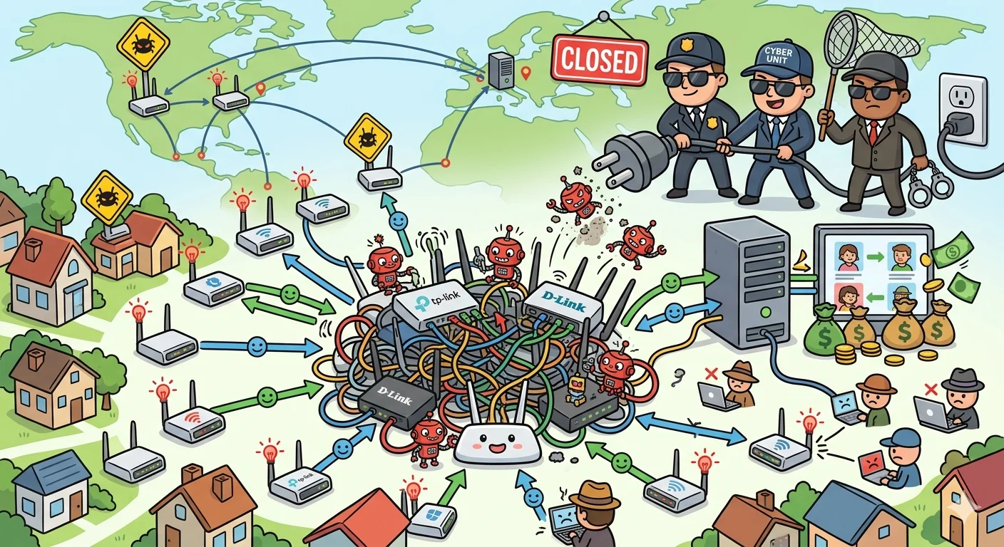 Démantèlement de Socksescort : un réseau de proxys basé sur 1 million de modems infectés