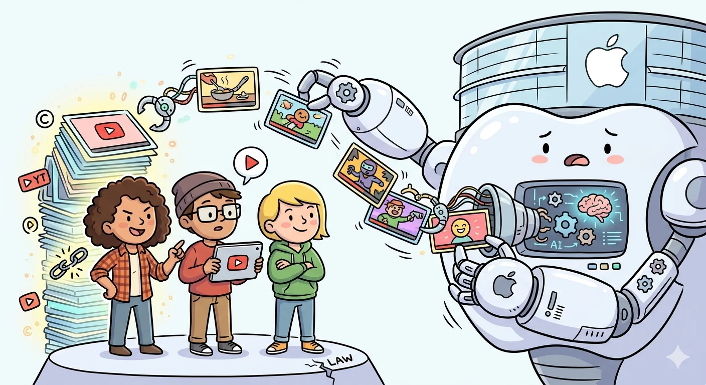 Apple accusé de scraping illégal sur YouTube pour entraîner ses IA